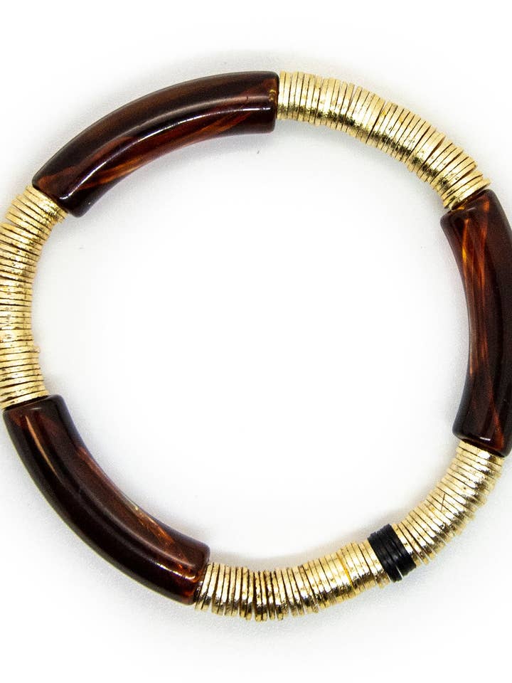Tortoise Shell Zo Bracelet 6mm for wholesale by Allie + Bess