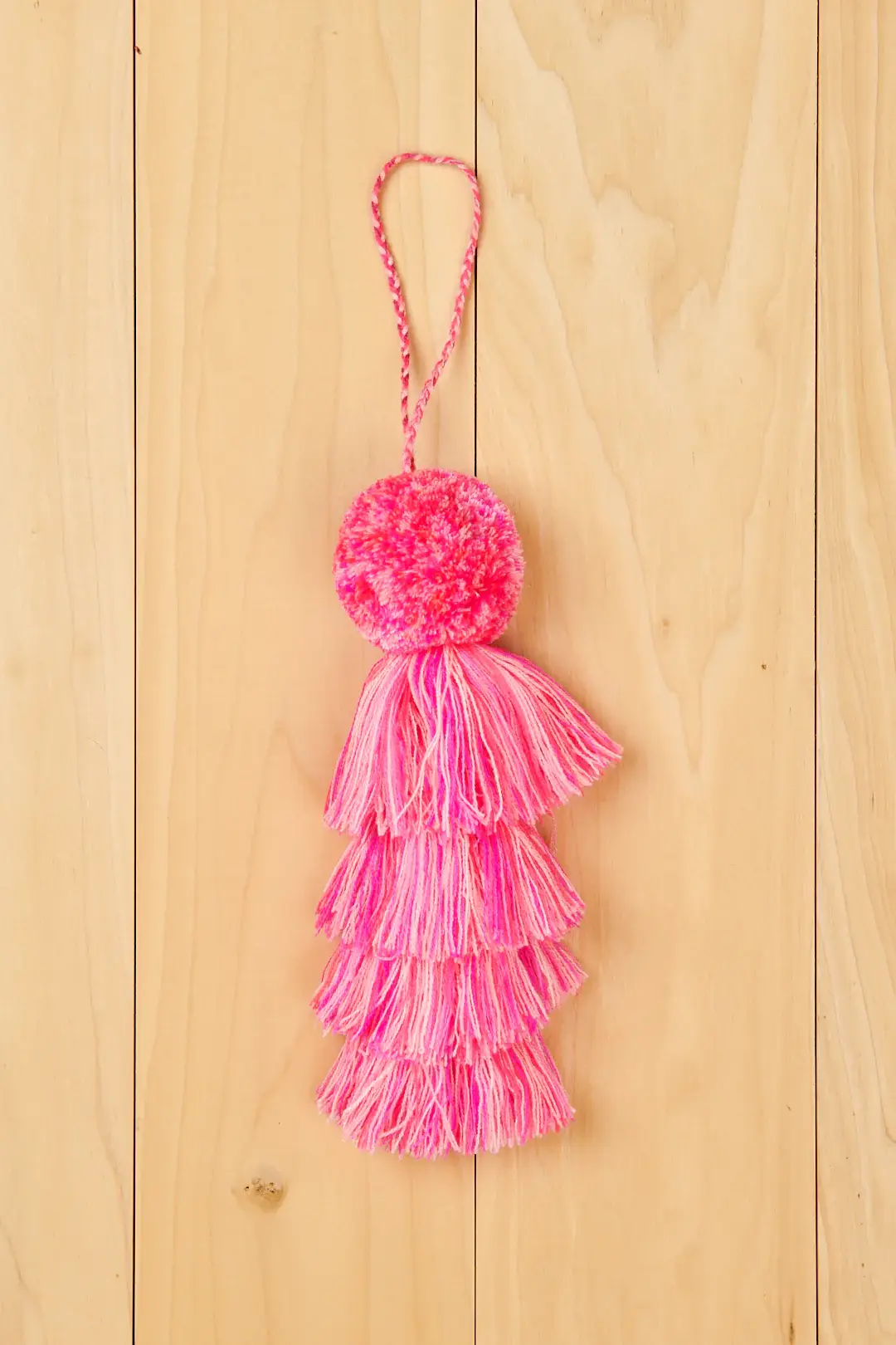 High crafty – wholesale Decorative tassel/wall drop – Pom Pom Tassel – Confetti Pink | Handmade Decorative Tassel 0