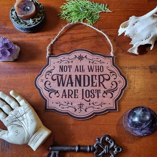 Not All Who Wander Sign and other Purchase Wholesale command poster strips. Free Returns & Net 60 Terms on Faire trending on Faire.