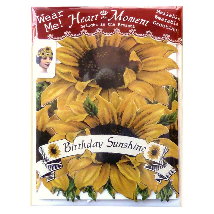 Heart The Moment - Vente Cartes d'anniversaire - Carte de vœux avec diadème, soleil d'anniversaire, tournesol2