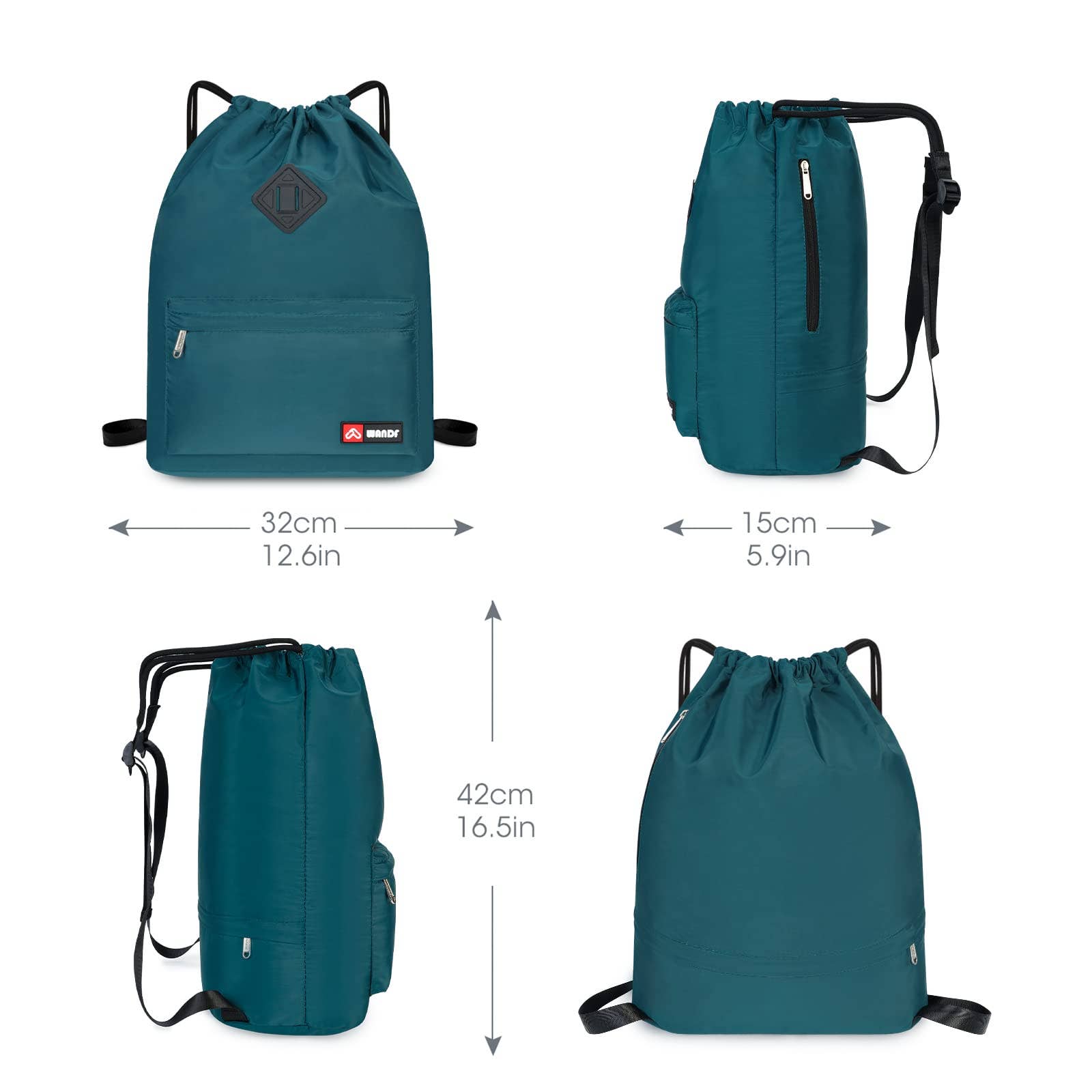 wandf - Wholesale Backpack - Unisex - WF6030 Sport Drawstring Backpack With Shoe Compartment40