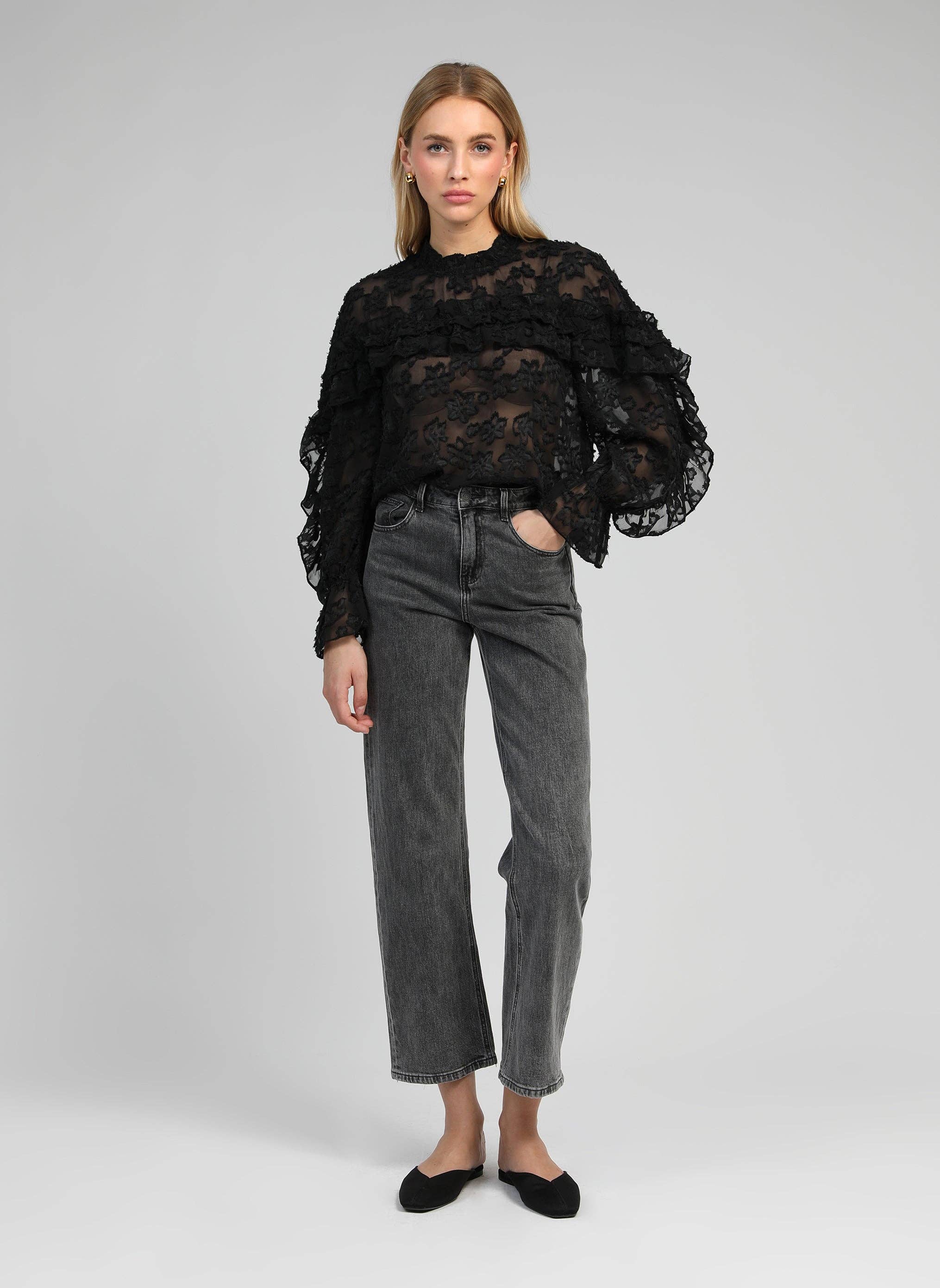 An'ge - Vente Chemisier – femme - BLOUSE SOELY noir4