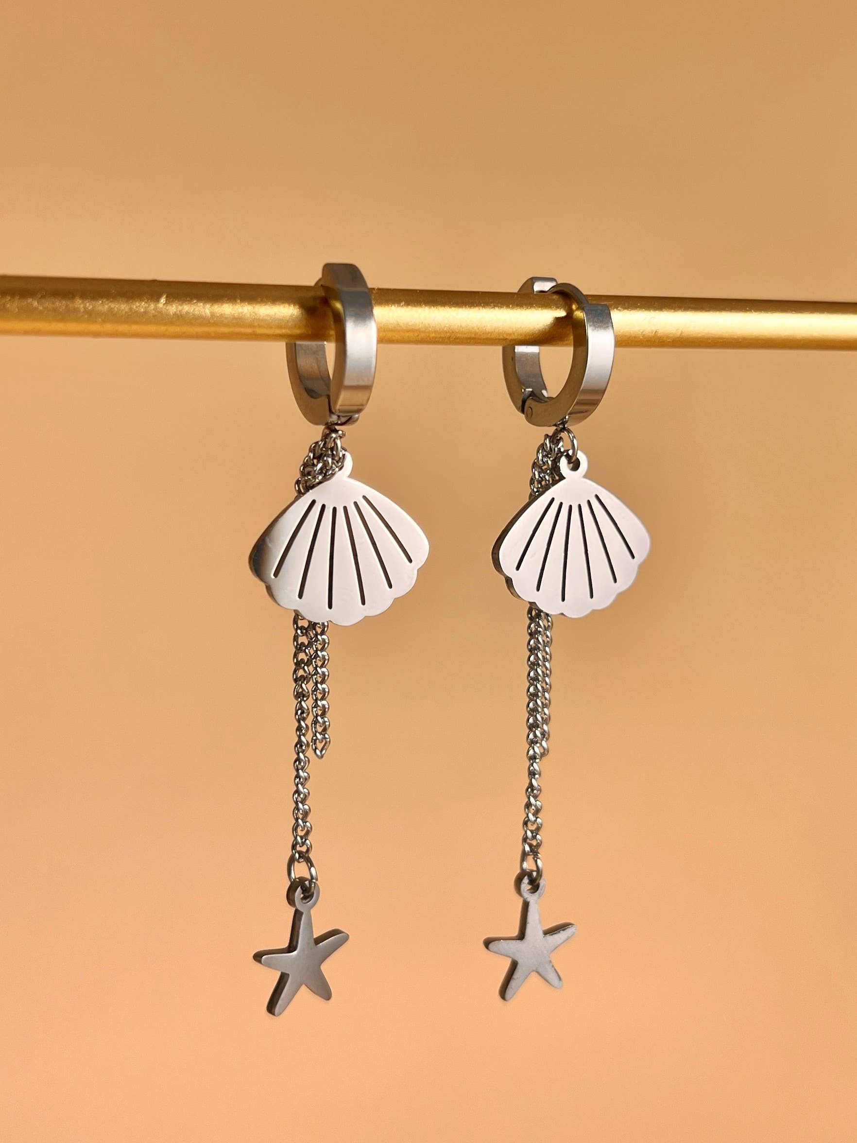 COSMOS – Brincos de argola por atacado – Brinco estilo marinheiro pendente em aço inoxidável1