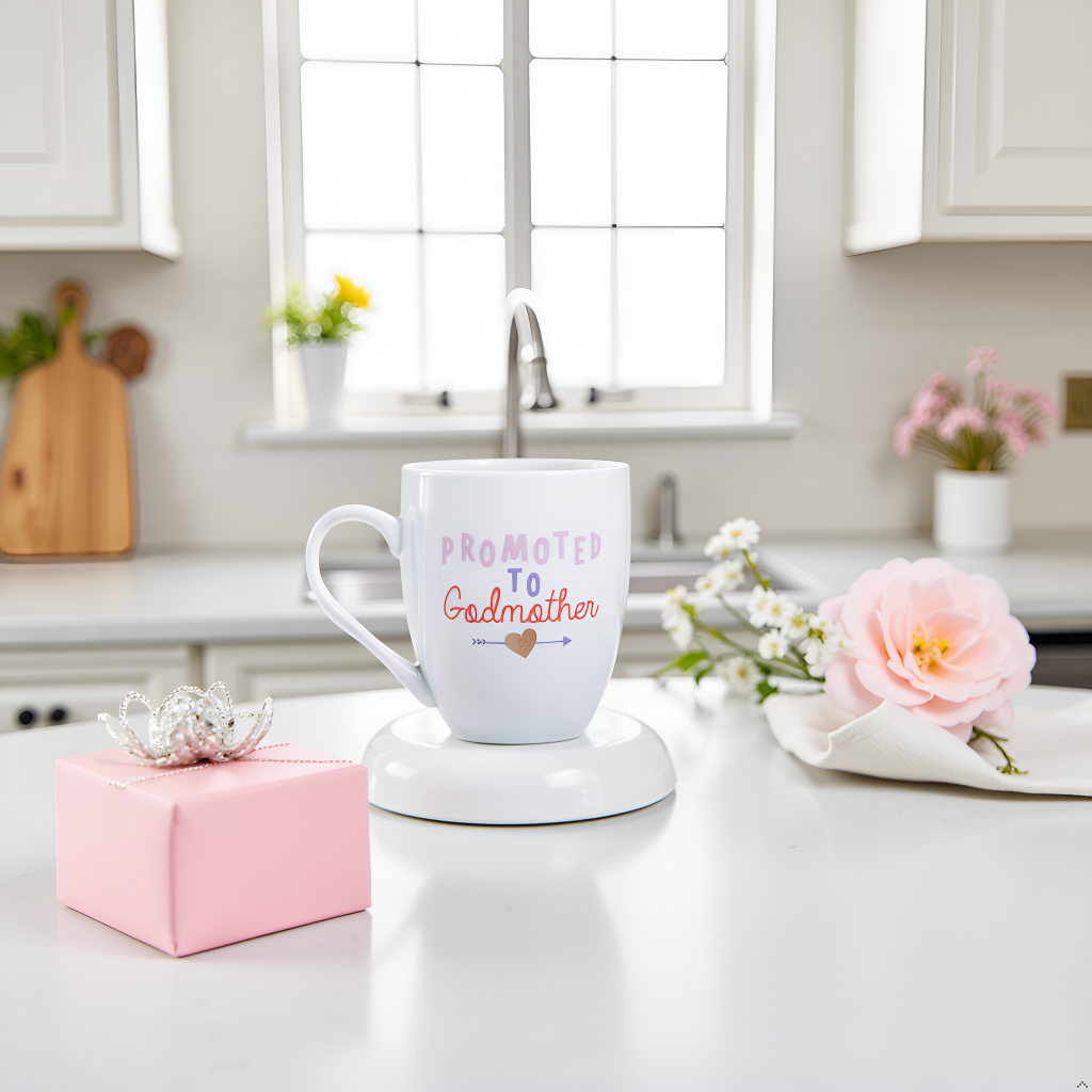 Pearhead - Wholesale Coffee Mug - Promoted to Godmother Coffee Mug, White4