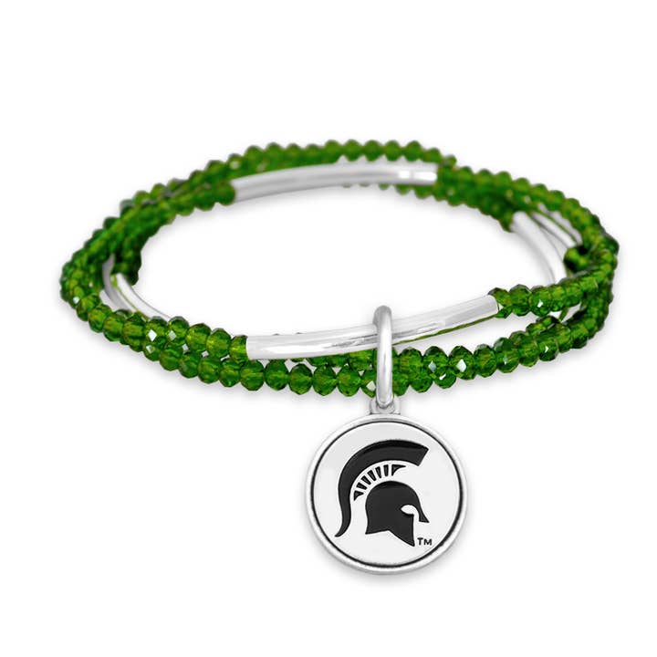 Michigan State Spartans Chloe Primary Color Bracelet for wholesale by From The Heart