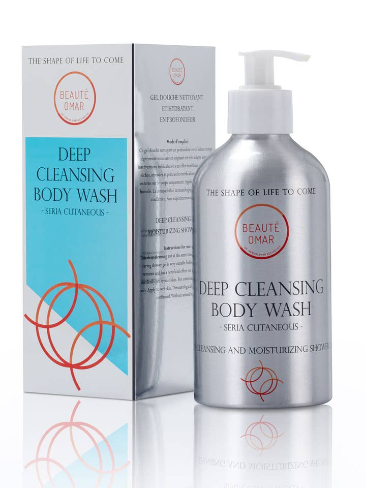 Deep cleansing body wash for wholesale by BEAUTÉ OMAR Dr. Mariam Omar Aesthetics