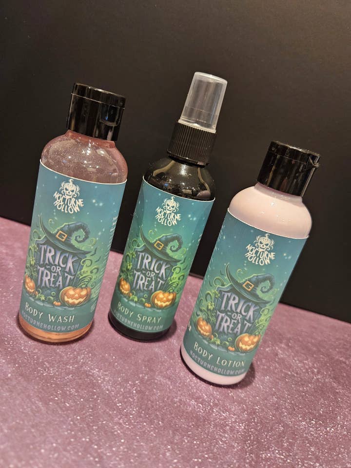 Limited Edition Trio – Trick Or Treat Body Wash, Body Lotion & Body Spray for wholesale by Nocturne Hollow