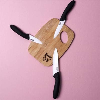 Ceramic Knife 7.5Cm Soft Handle With Sheath for wholesale by TSJJ