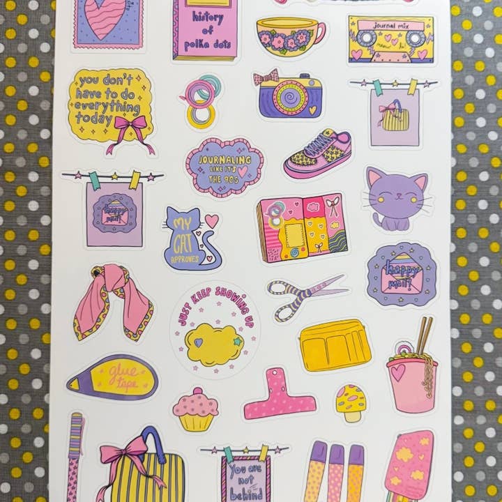 Clari Loves Cafecito - Wholesale Sticker - Clari's Fav A4 Sticker Sheet