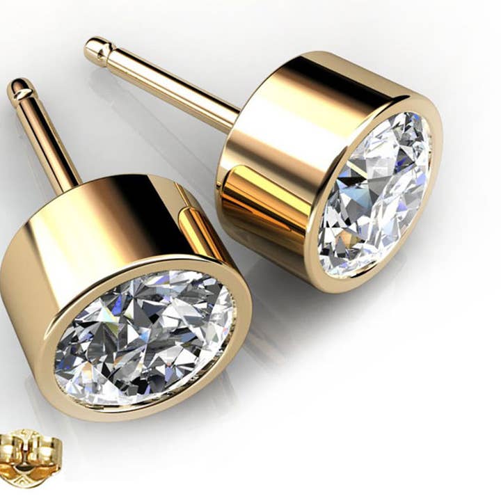 Glimmering Handmade – Großhandel Ohrstecker – BOGO handgefertigte Swarovski-Ohrringe mit Facettenschliff – Kaufen Sie eins, erhalten Sie eins gratis.3