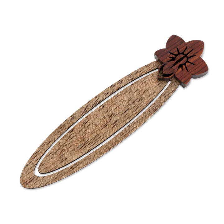 NOVICA - Wholesale Bookmark - Novica Handmade Sarchi Flower Teak Wood Bookmark