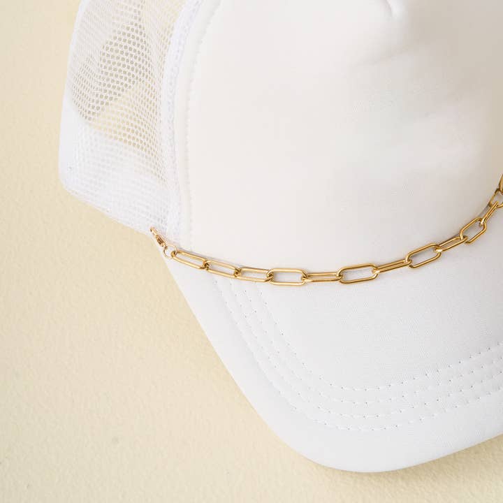 Trucker Hat Chain-Paperclip Chain-Gold for wholesale by The Darling Effect