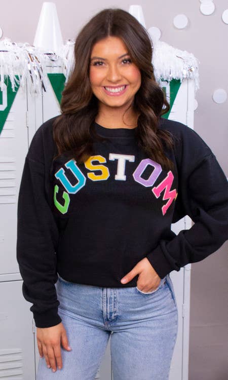 Wholesale chenille patch sweatshirt for your store