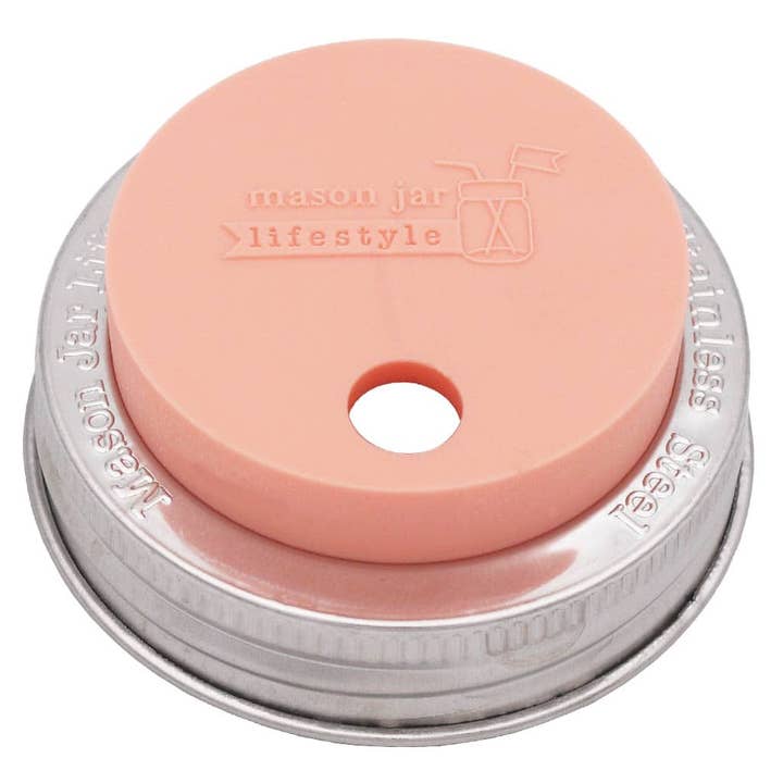 Mason Jar Lifestyle - Wholesale Drink Lids - Silicone Straw Hole Tumbler with Stainless Steel Band for Mason Jars5