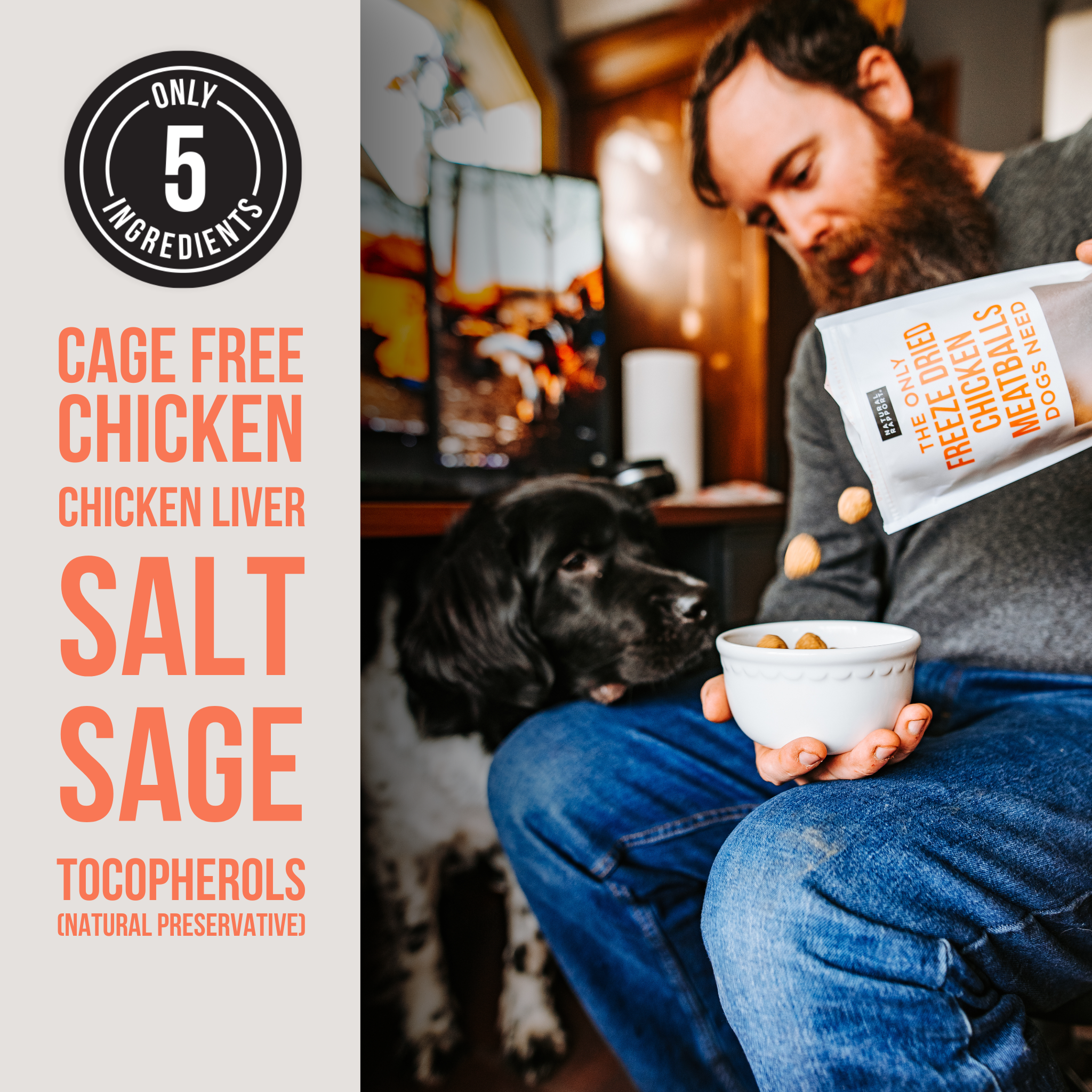 Natural Rapport – Engroshandel Foder - Hund – De eneste frysetørrede kyllingekødboller, som hunde har brug for2