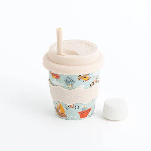 Chino Club UK - Wholesale Drinking Glass/Cup - Kids & Baby - Vehicles Babychino Cup 4oz (Straws Sold Separately)2