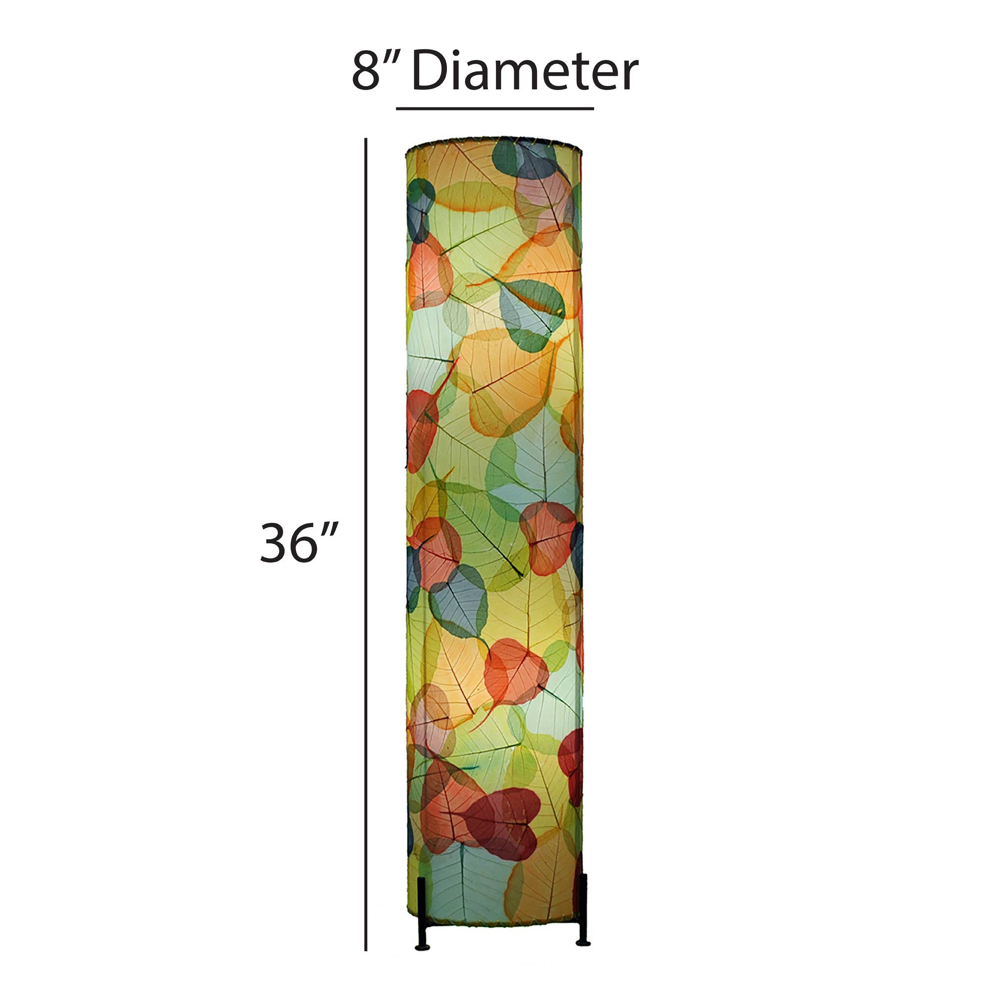 Eangee Home Design – Candeeiro de chão por atacado – Lâmpada Grande Banyan Multicolor, Folhas Reais Na Sombra3