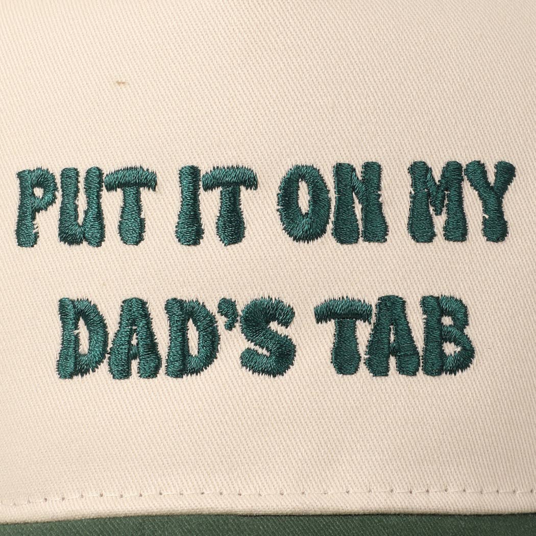 Fashion City - Wholesale Baseball Cap - Unisex - Put It On My Dad's Tab Embroidery Two-Tone Hat30