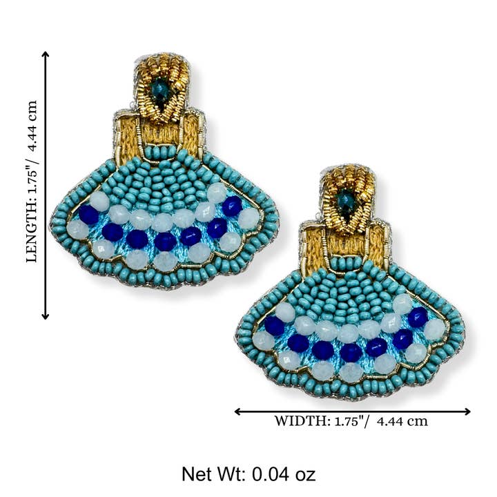 VANI TRAPANI - Wholesale Dangle Earrings - Princess Gown Dangle Handmade Beaded Charm Jewelry Earrings1