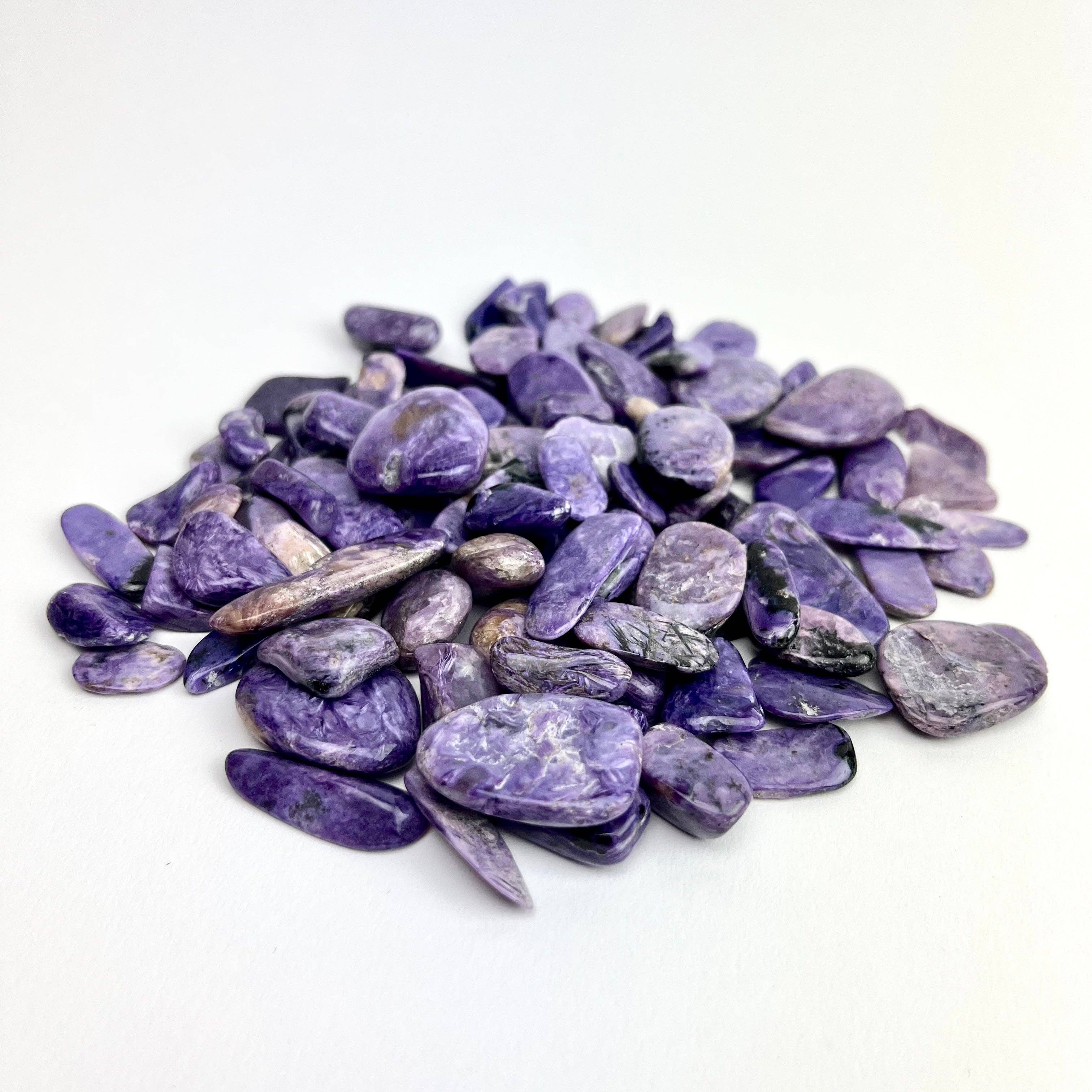 Pelham Grayson Rose - Wholesale Spiritual Stone/Crystal - Charoite Tumbled | 10-25mm | Russia | 200 grams5
