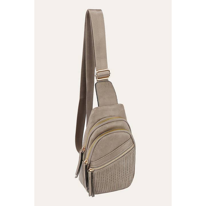 Anarchy Street - Wholesale Crossbody Bag - Women's - Perforated Printed Sling Crossbody Bag