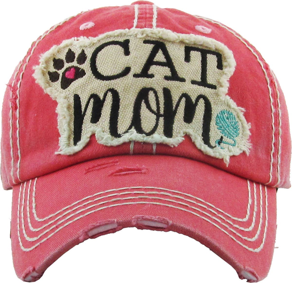 KBETHOS – Großhandel Basecap – Damen – CAT MOM Vintage-Kugelkappe gewaschen7