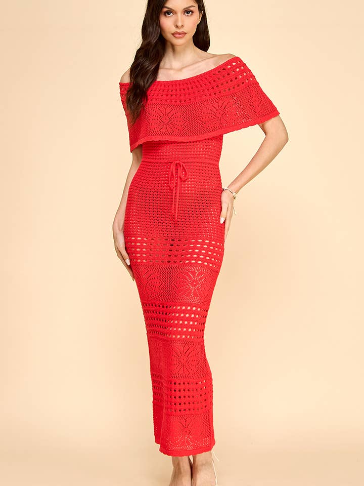 OFFSHOULDER SWEATER DRESS for wholesale by Hers & Mine