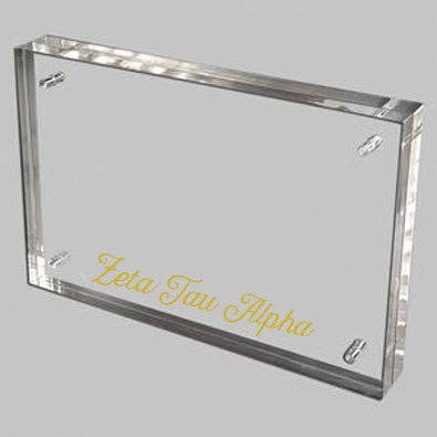 Over The Moon Greek - Wholesale Picture Frame - Sorority Acrylic Frame with Gold Foil Lettering17