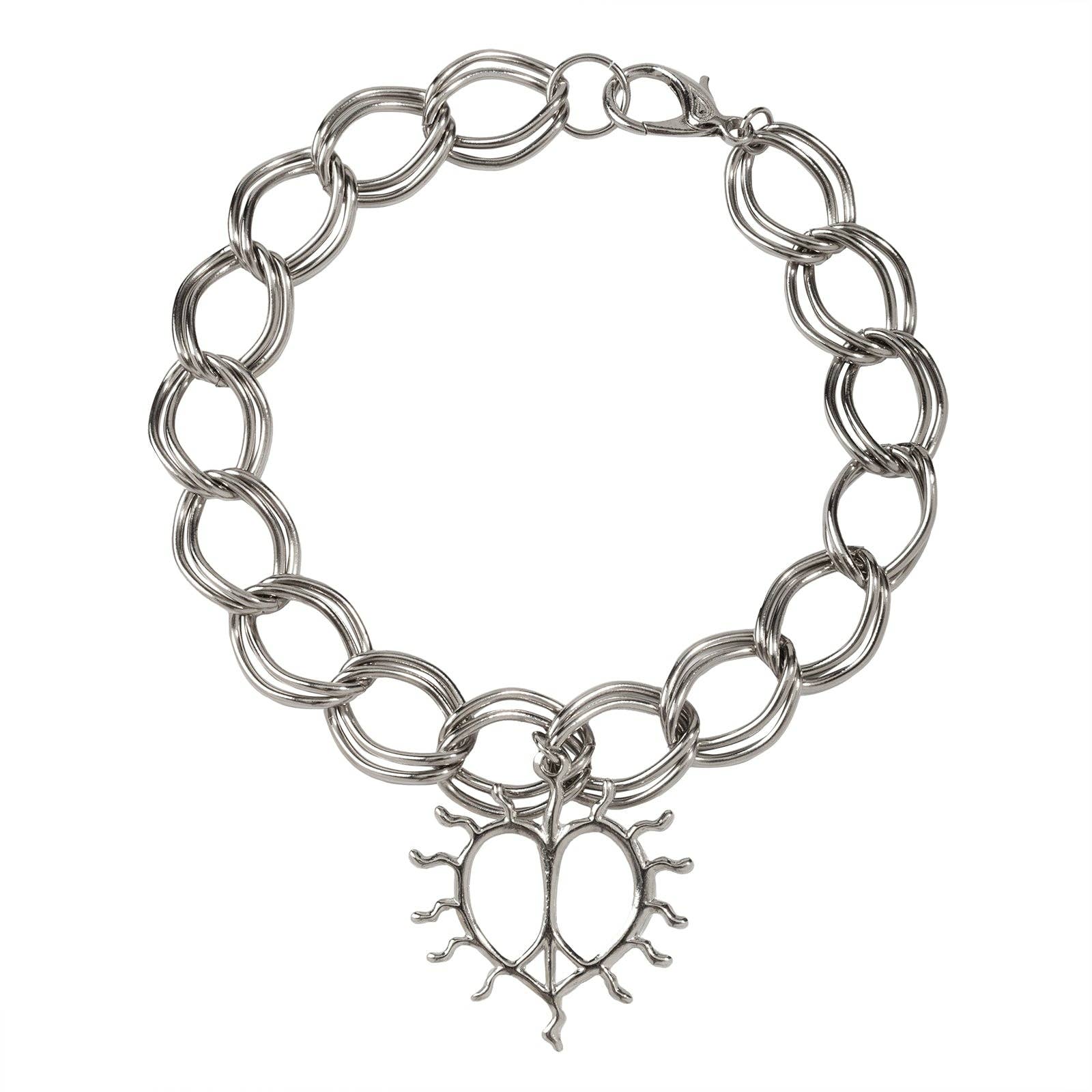 Caramel Vintage Jewellery – wholesale Pendant/charm necklace – Silver Tainted Love Necklace2