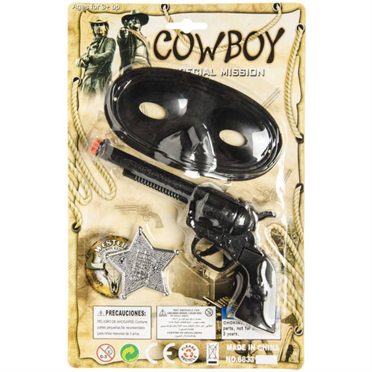TSJJ - Wholesale Classic Toy - Kids - Cowboy blister pack 28 x 19 cm0
