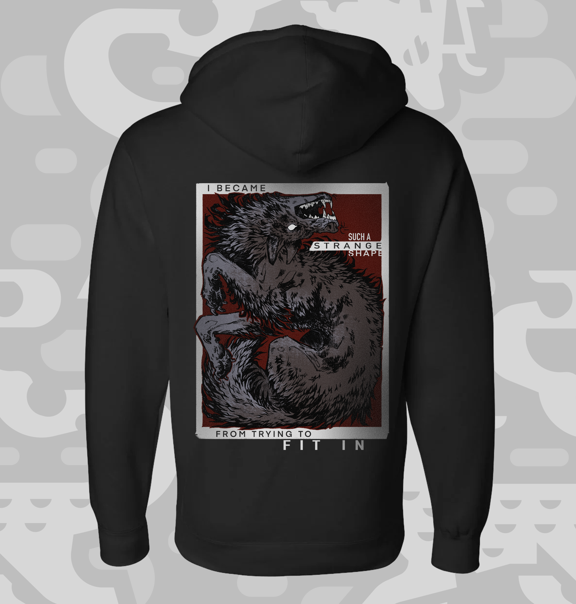 Kirin Koncept - Wholesale Hoodie - Unisex - Strange Shape - Black Hoodie1