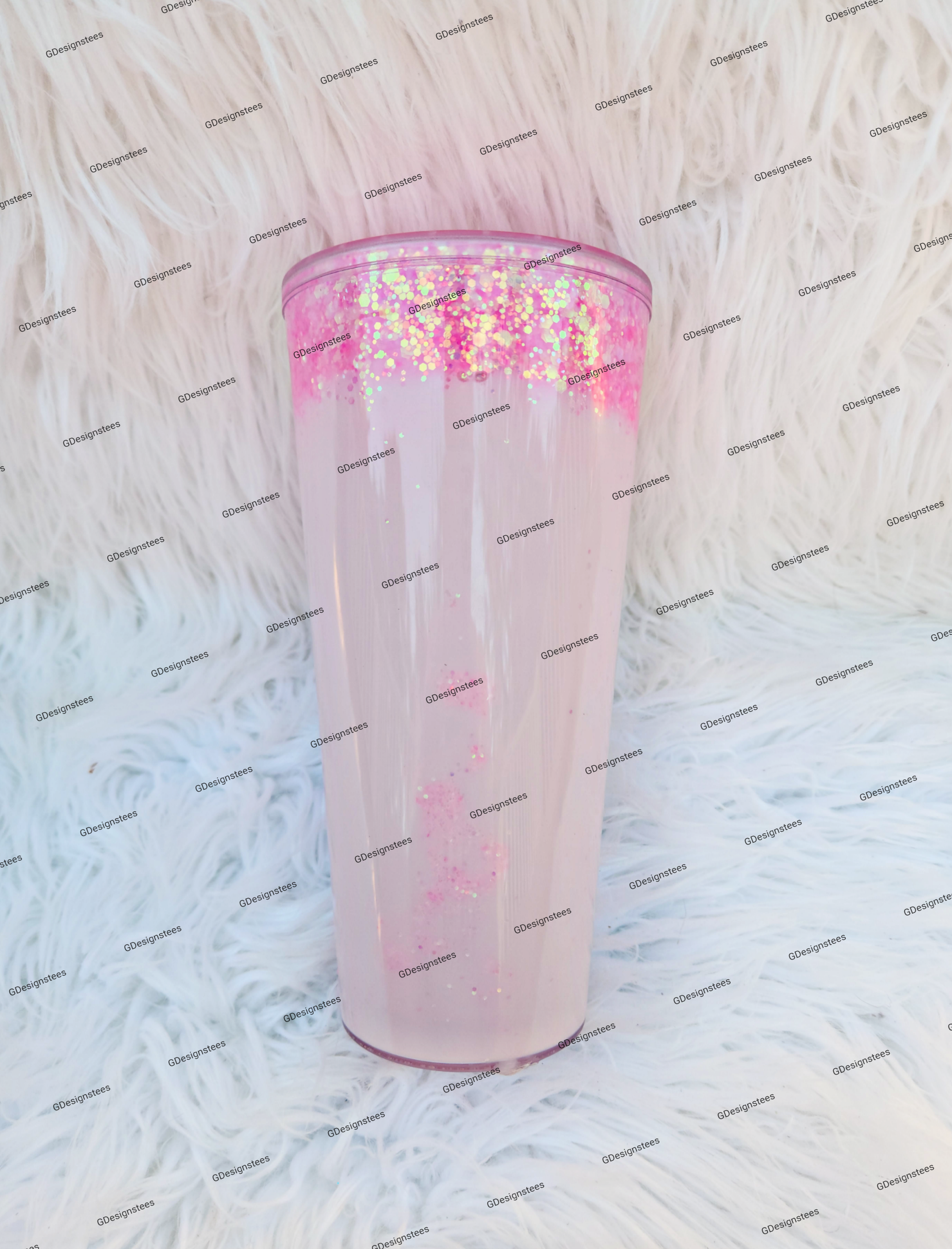 GDesignstees - Wholesale Insulated Mug/Tumbler - Milky Pink Snowglobe Tumbler, Glitter Tumbler, Coffee Mug5