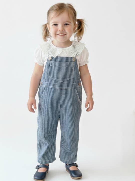 Dungarees Unisex Twill Stripes Blå/Hvid for engroshandel hos Maria Chicória