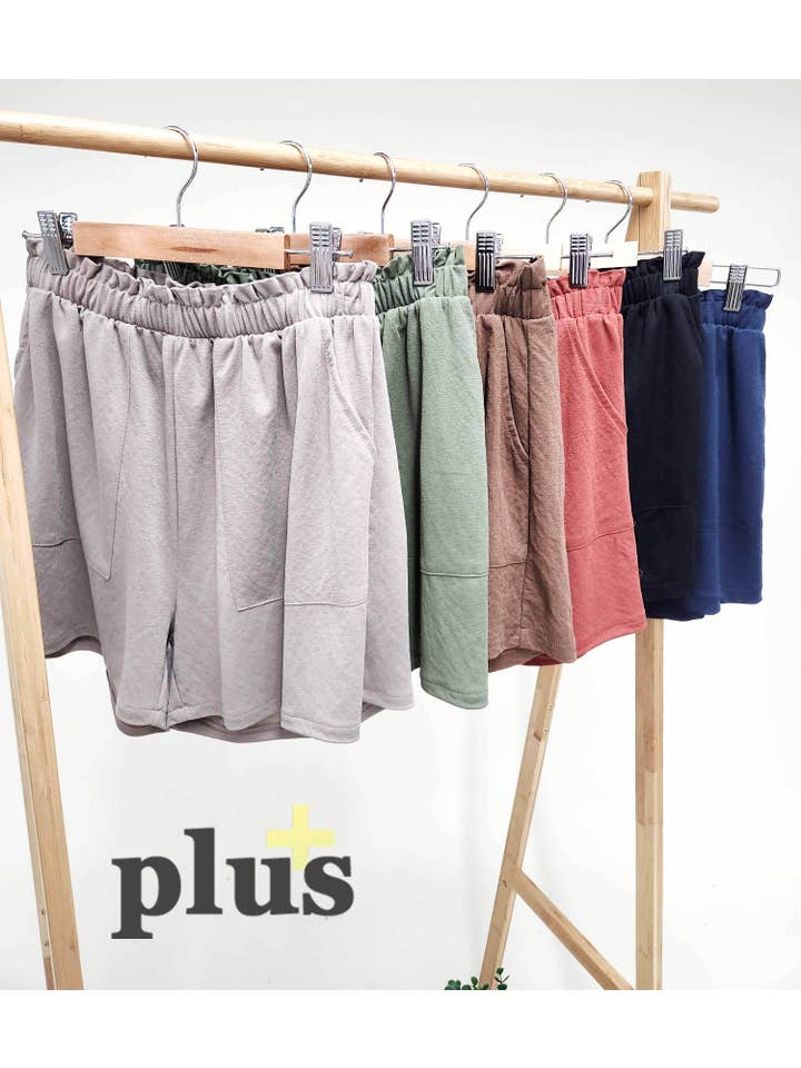 P.S Kate - Wholesale Shorts - Women's - stretchy woven short with pocket PLus size