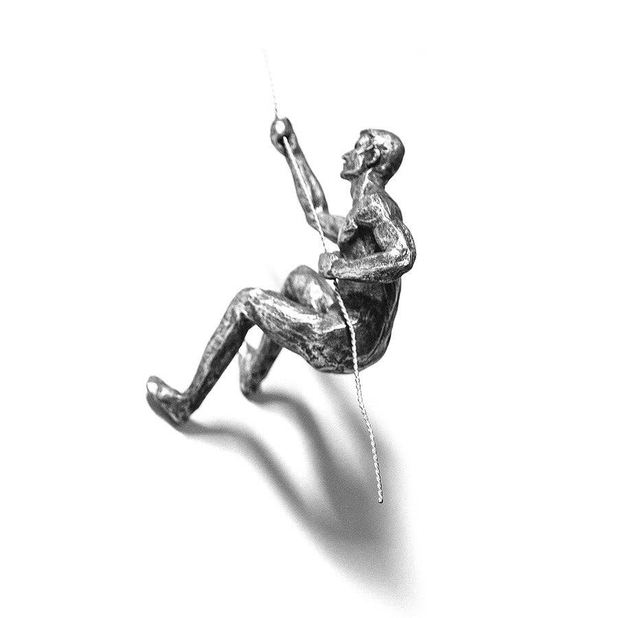 Bentley & Bo - Wholesale Wall Accent - Climbing Men Trio - Silver Colour Wall Art2