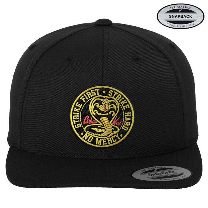 Hybris Production AB - Wholesale Flat Brim Cap - Unisex - Cobra Kai Patch Premium Snapback Cap3