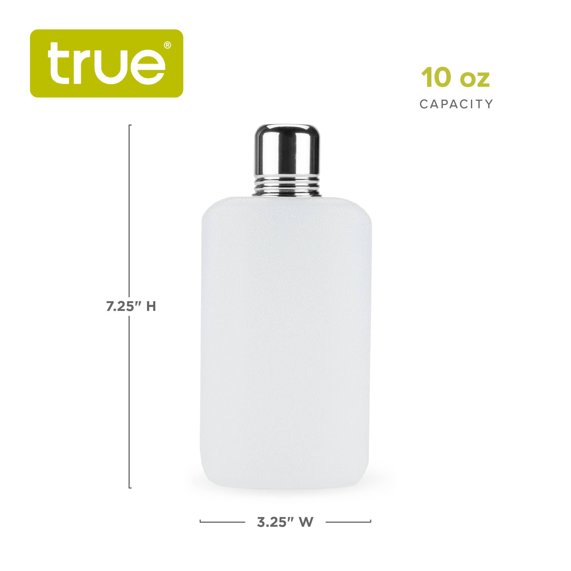 TRUE - Wholesale Flask - Rogue Plastic Flask w Shot Glass Lid ASST COLORS and SIZES13