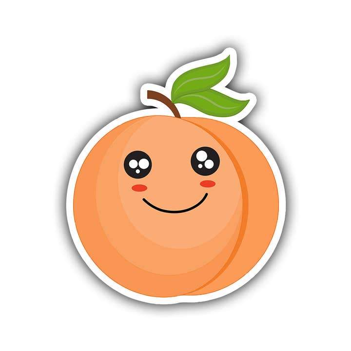 Fersken Emoji Sticker for engroshandel hos HackStickers
