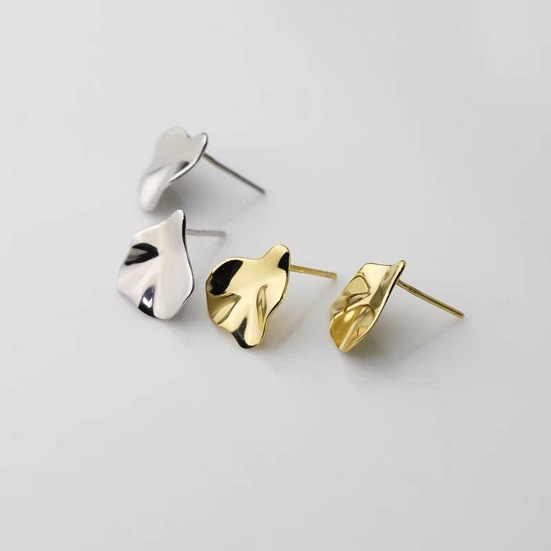 happyzzzsu - Wholesale Stud/Post Earrings - Sterling Silver Statement Unique Geometric Irregular Stud Earrings2