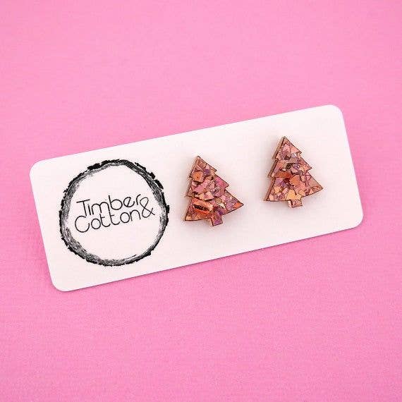 Girlfetti - Wholesale Stud/Post Earrings - Christmas Tree Acrylic Stud Earrings7