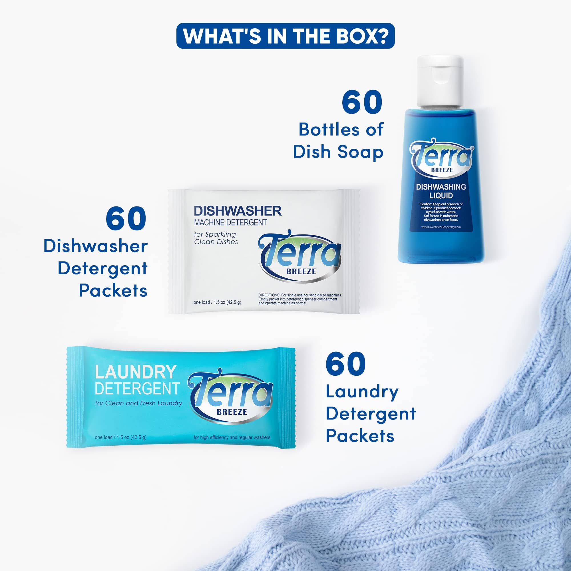 Diversified Hospitality Solutions – wholesale Diskmedel – Resetvättmedel & Diskmedel | Terra Breeze 1-Shoppe All-In-Kit Bulk Hotellstorlek Bekvämligheter för AirBnB & Uthyrningar | Diskmedel, Diskmaskinsmedel & Förmätt Tvättmedel | 180 st2