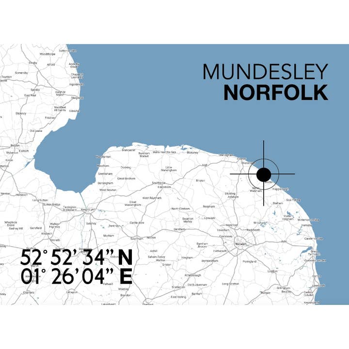 Mapa de Monumentos de Mundesley para venta al por mayor de SeaKisses