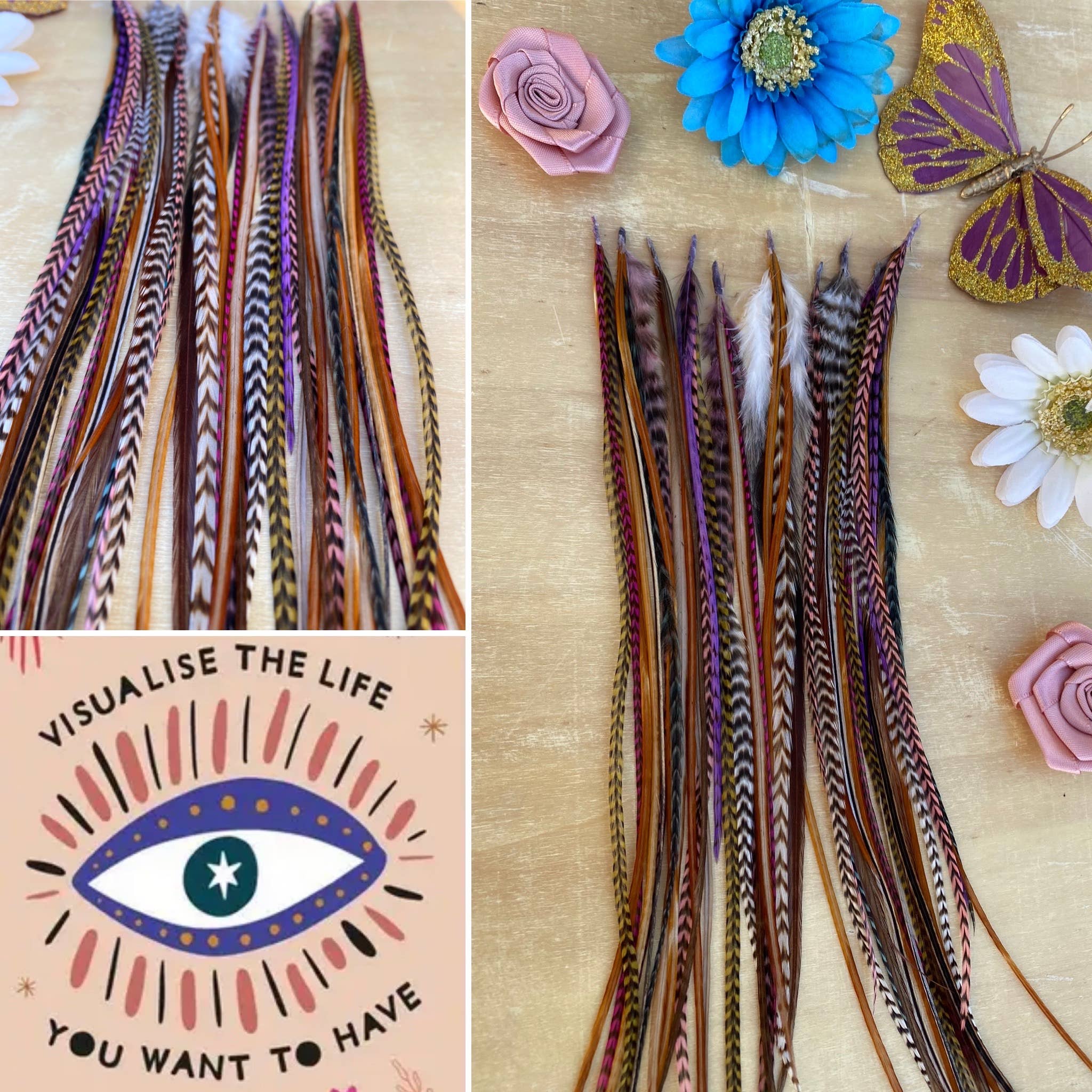 Sea Gypsy Designs - Wholesale Hair Extensions - FEATHER HAIR EXTENSION KIT (BEST SELLER) 🌼 boho hair 7