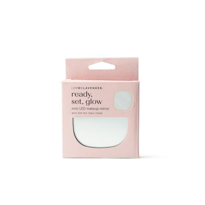 DM Merchandising - Wholesale Makeup Mirror - Lemon Lavender LED Light Up Mini Mirror
