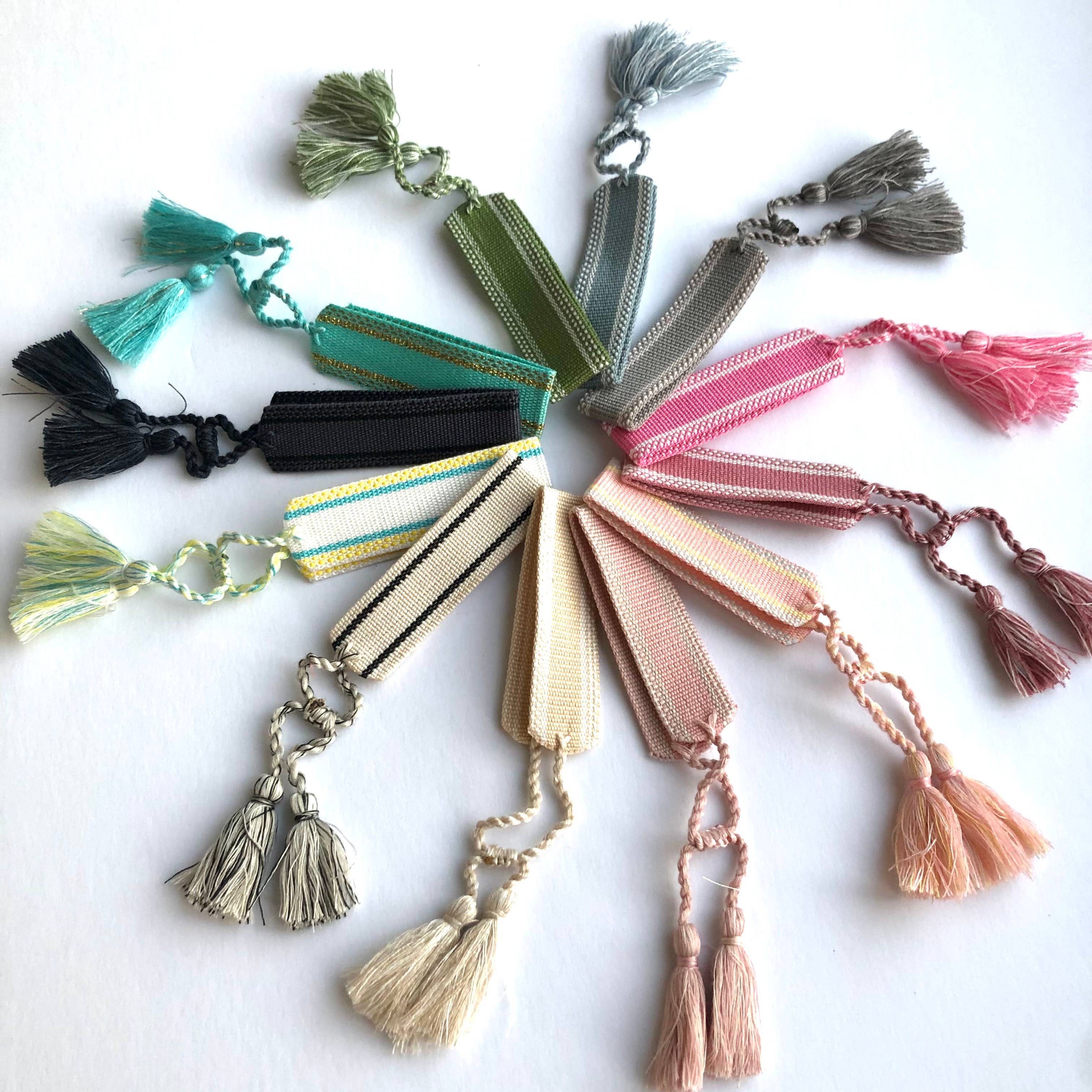 GreenWave – wholesale Woven/braided bracelet – Cotton knitted woven bracelets with tassel and accent stripe13