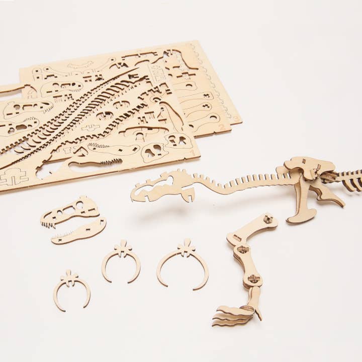 Magnote - Wholesale DIY Craft Kit - wa-gu-mi T-Rex (Tyrannosaurus) Wooden 3D Puzzle Kit6