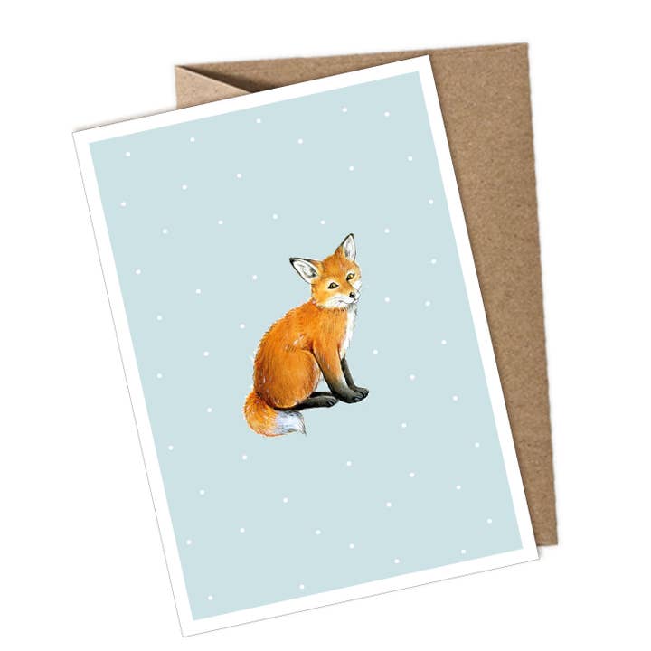 Postkarte + Umschlag FUCH MINT Einladungskarte Glückwunschka für den Großhandel von fioniony®