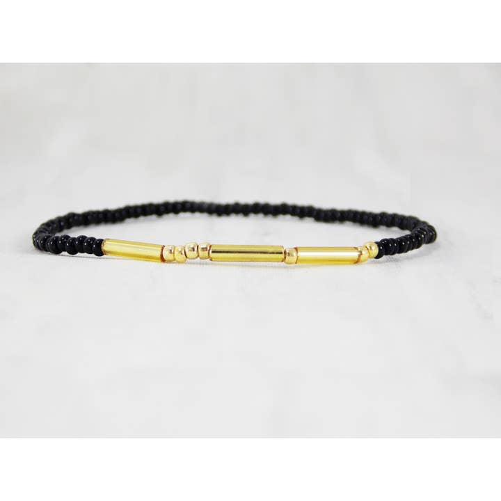 Ninolia - Wholesale Beaded Bracelet - Niece Gift from Aunt Niece Morse Code Bracelet Dainty Jewelry Small Gold Bracelet Elastic Bead Bracelet Distance Bracelets Niece Jewelry