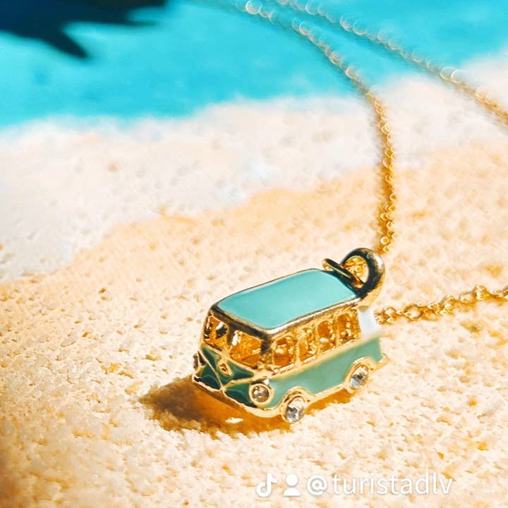 Turistadlv - Vente Colliers à pendentif - Collier Van Life avec pendentif van rétro pour voyageurs8