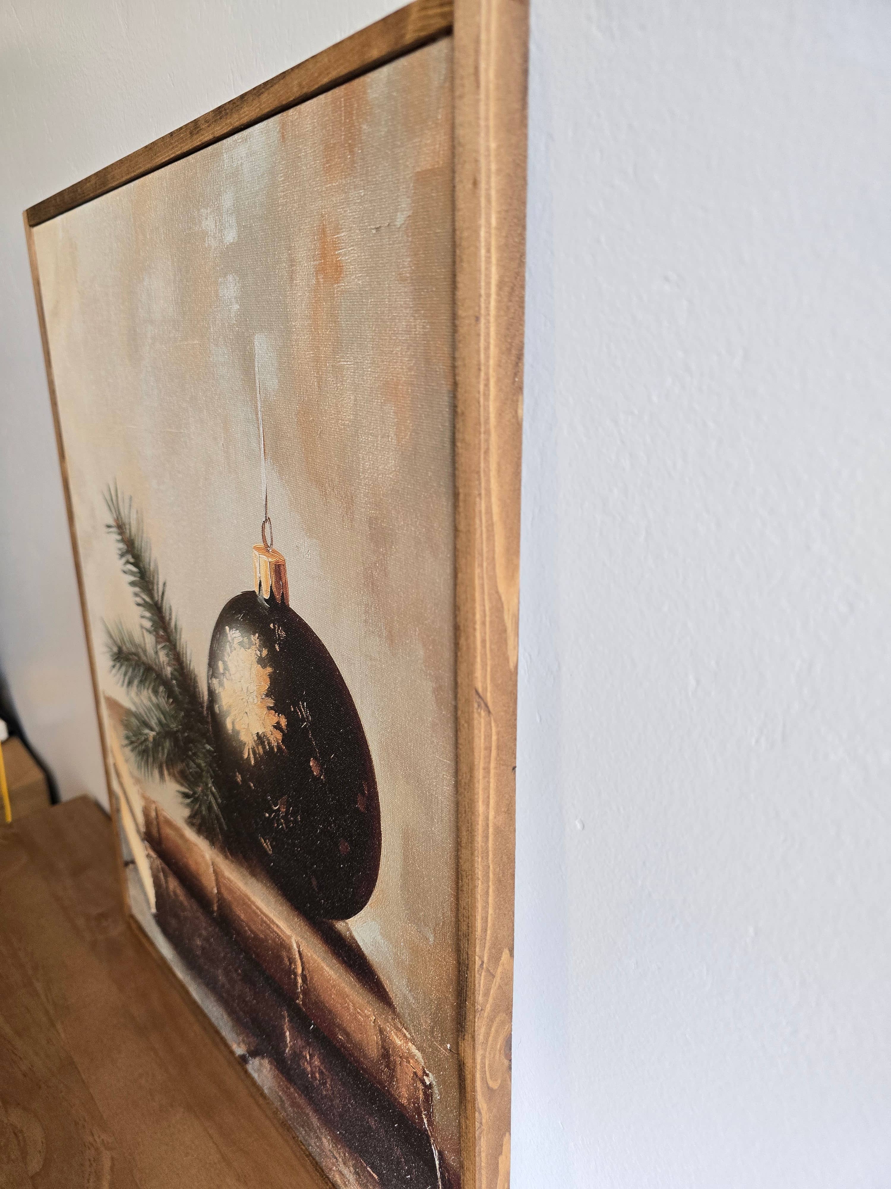 The 19th Collective - Wholesale Art Print - Vintage Christmas Ornament Still Life – Framed Canvas2